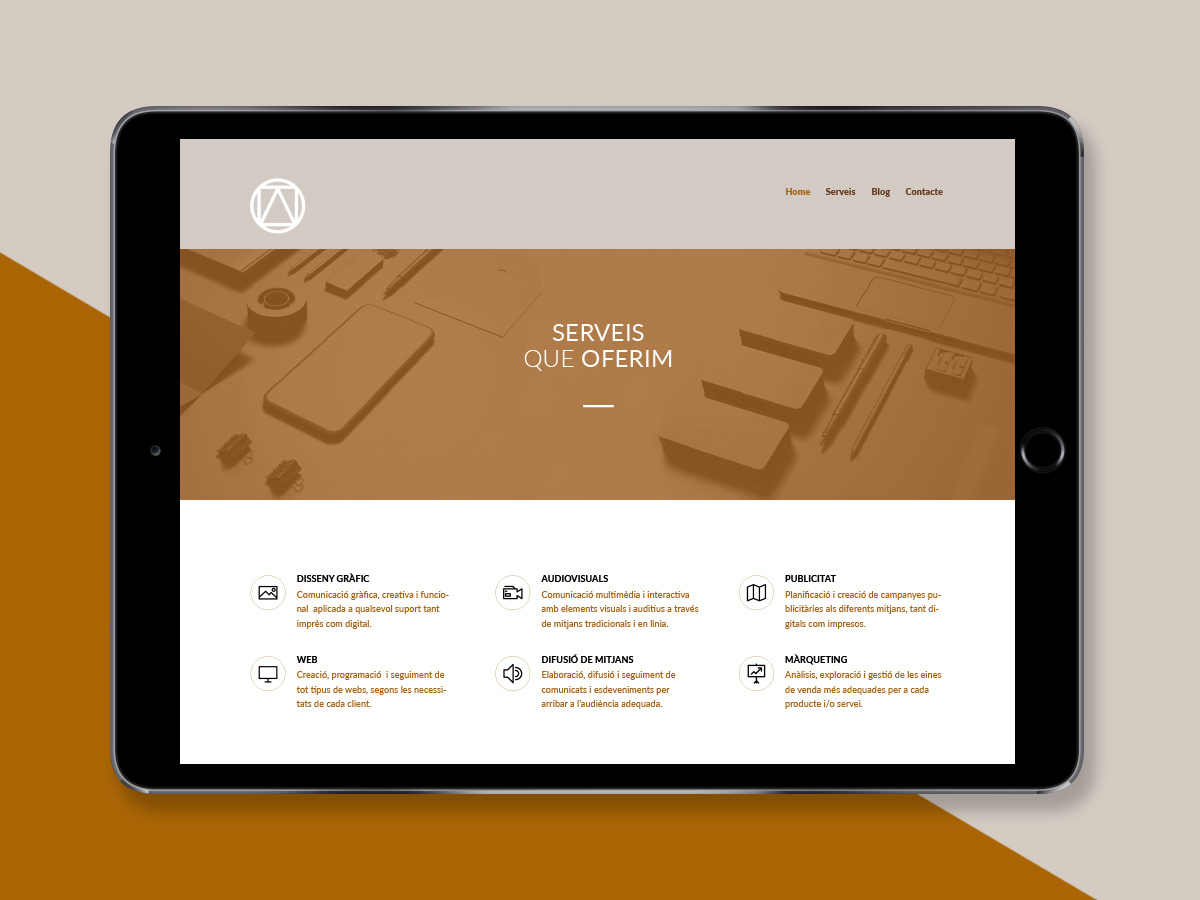 web responsive per agència de marketing i publicitat